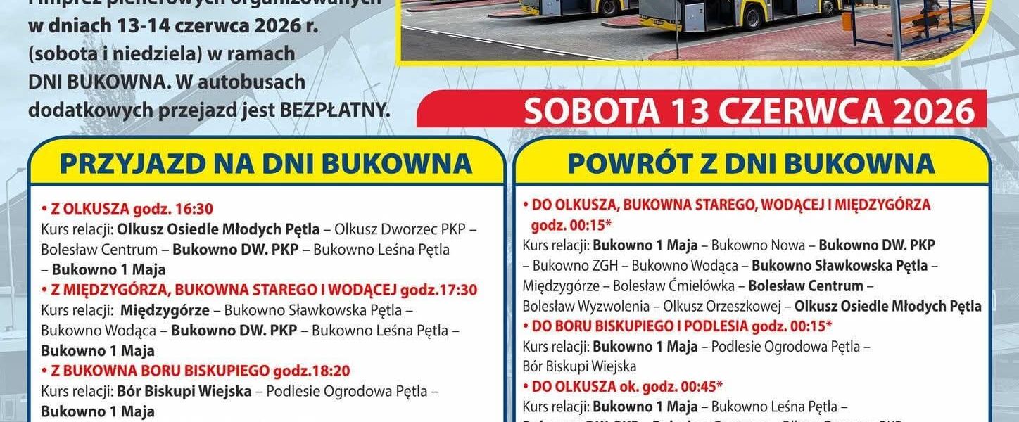 Bezpłatnym autobusem na Dni Bukowna