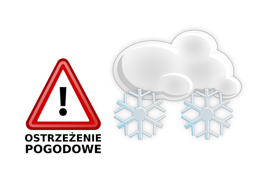 Obraz dla aktualności o tytule: KOMUNIKAT - OSTRZEŻENIE: opady marznące/ZMIANA