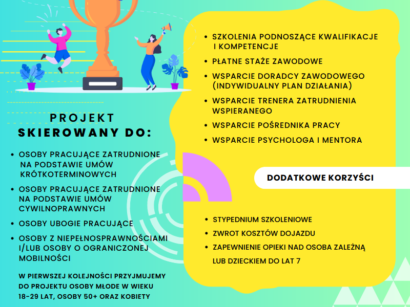 Obraz dla aktualności o tytule: Zapraszamy do udziału w projekcie „TWÓJ KROK DO SUKCESU!"
