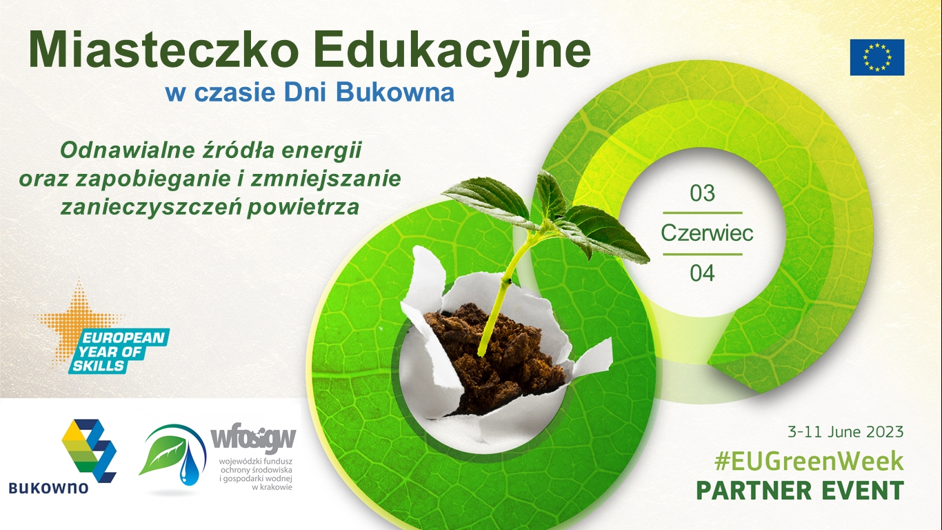 Plakat "Miasteczko Edukacyjne - w czasie Dni Bukowna"
