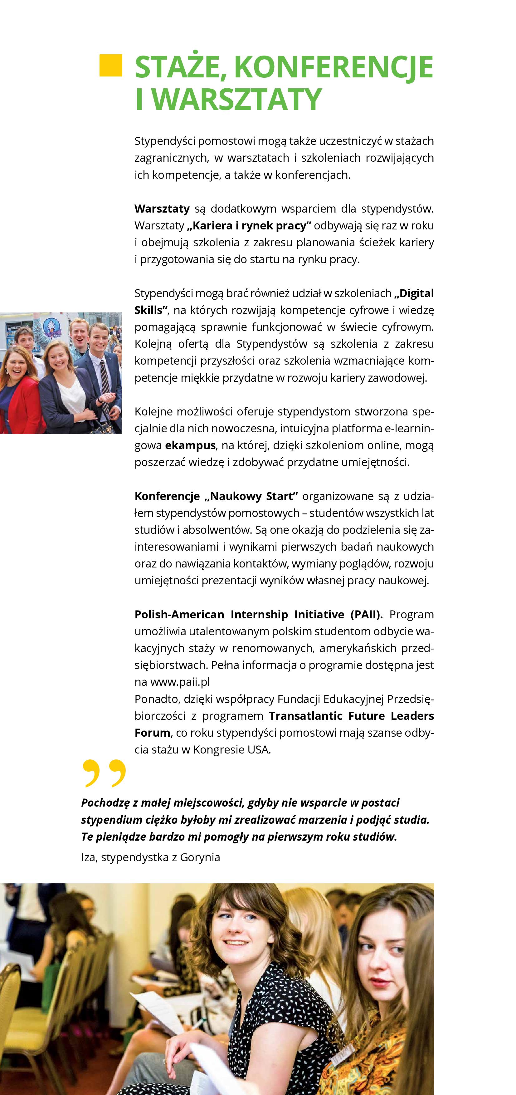 Staże, konferencje i warsztaty opis.