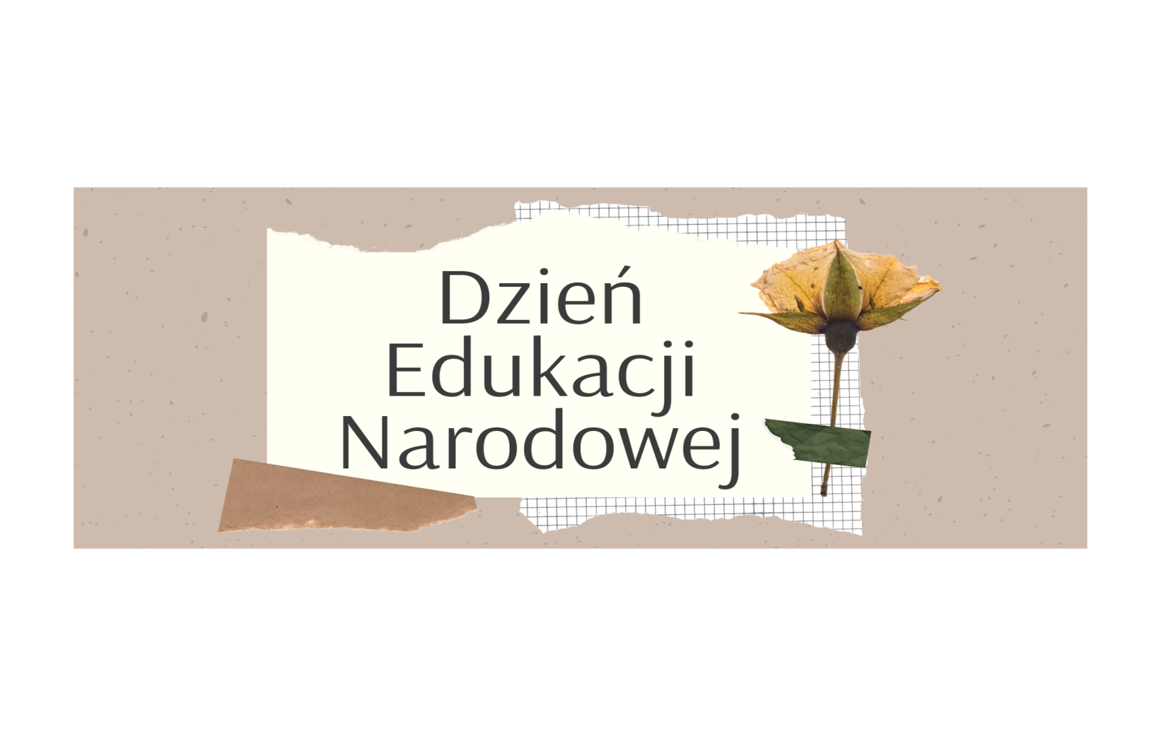 Plakat z napisem "Dzień Edukacji Narodowej"